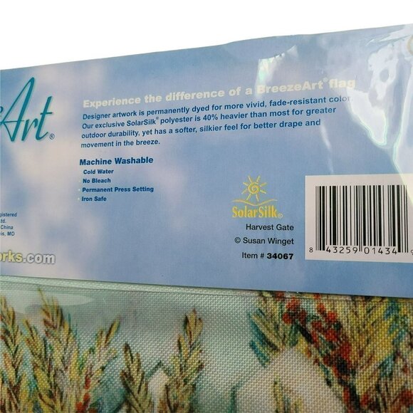 Breeze Art Fall and Christmas Flags 12 x 18 Winget Decor Garden Set of 2 New - Picture 9 of 9